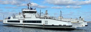 Amherst Islander II ferry crossing Lake Ontario, connecting Millhaven to Stella