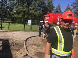 Septic system pump-out in Kingston by Gribb during a property inspection, supported by Bill Stevenson, REALTOR® with Century 21 Lanthorn Real Estate Ltd.