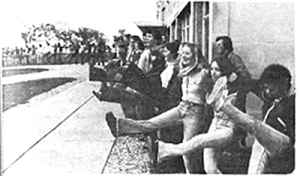 performing the Oil Thigh, 1976