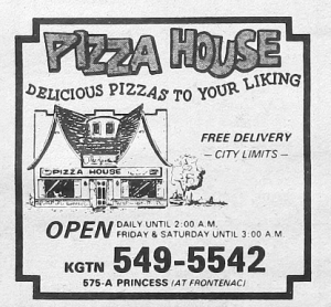 Pizza House ad, Kingston
