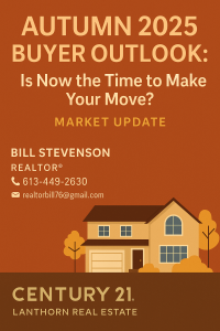 Autumn 2025 Kingston real estate market update graphic with Bill Stevenson, REALTOR®, Century 21 Lanthorn Real Estate branding