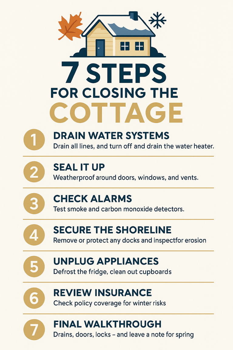 7 steps for closing the cottage in Kingston before winter — Bill Stevenson, REALTOR®, Century 21 Lanthorn Real Estate Ltd., Brokerage