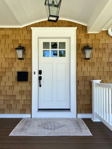 Freshly painted front door boosting curb appeal when selling a Kingston home