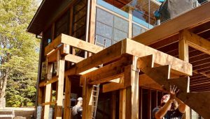 Trizak contractor building a custom deck near Kingston