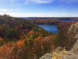 Autumn lake view in South Frontenac, photographed to show the natural landscape and quiet lifestyle. Bill Stevenson, REALTOR, Century 21 Lanthorn Real Estate Ltd., Brokerage.