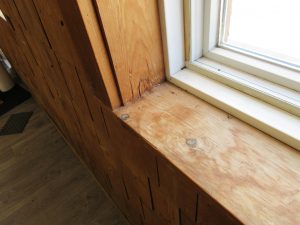 Water staining and wood damage on an interior window sill showing early water damage in a Kingston property, Bill Stevenson, REALTOR®, Century 21 Lanthorn Real Estate Ltd., Brokerage