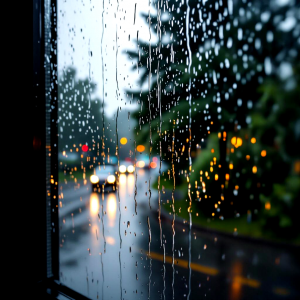 Rain running down a window during a heavy storm in Kingston, suggesting potential water damage risks for local homes, Bill Stevenson, REALTOR®, Century 21 Lanthorn Real Estate Ltd., Brokerage