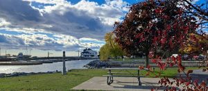 Picnic table beside the waterfront trail in Kingston near Kingston Yacht Club (K.Y.C.)