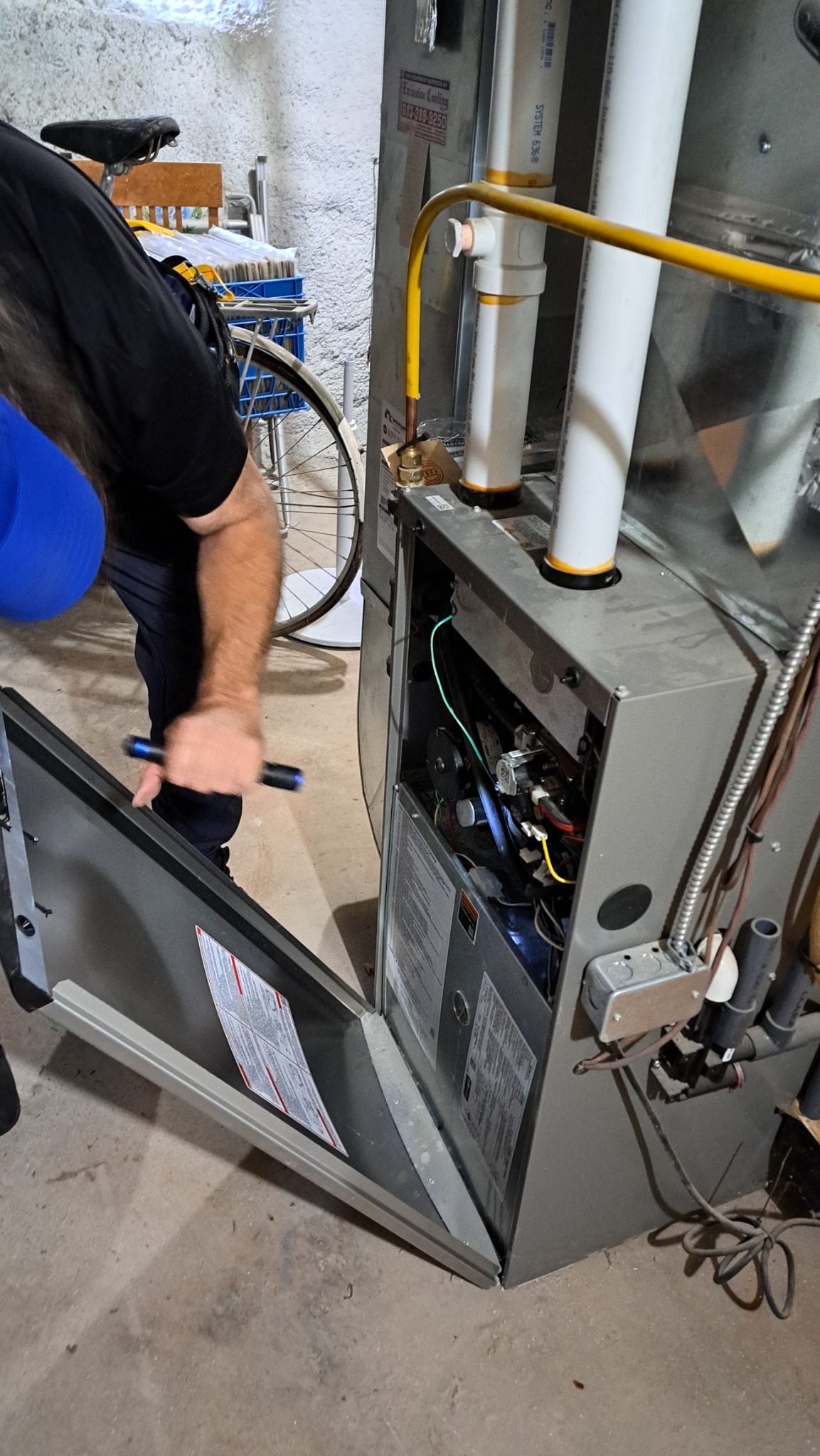Furnace Inspection During a Pre-Listing Home Inspection In Kingston and the surrounding area