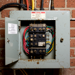 Old fuse style electrical panel with outdated wiring in a Kingston fixer upper, Bill Stevenson, REALTOR, Century 21 Lanthorn Real Estate Ltd, Brokerage