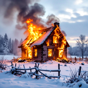 Rural house fire illustrating higher insurance risk in Kingston and Eastern Ontario, Bill Stevenson, REALTOR®, Century 21 Lanthorn Real Estate Ltd., Brokerage