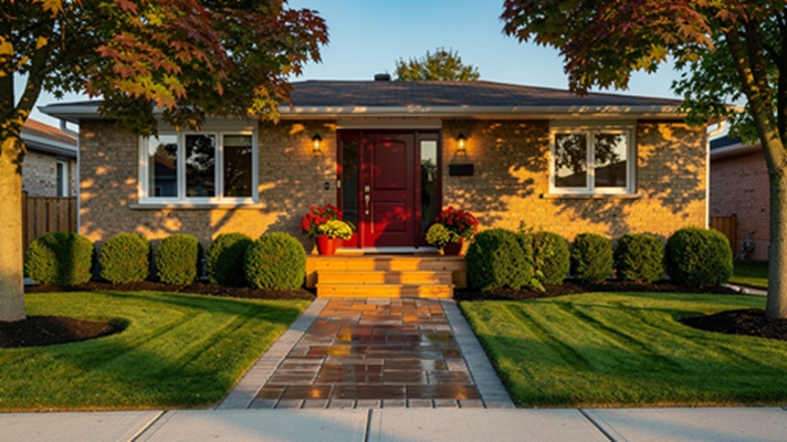 Well maintained home with landscaped front yard and walkway illustrating curb appeal when selling in Kingston Ontario Bill Stevenson REALTOR® Century 21 Lanthorn Real Estate Ltd Brokerage