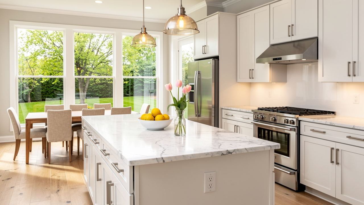 Bright staged kitchen with natural light illustrating interior preparation when selling a home in Kingston Ontario, Bill Stevenson REALTOR®, Century 21 Lanthorn Real Estate Ltd., Brokerage
