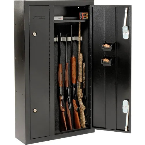 Locked gun safe storing firearms securely during a home sale in Kingston Ontario, Bill Stevenson REALTOR®, Century 21 Lanthorn Real Estate Ltd., Brokerage