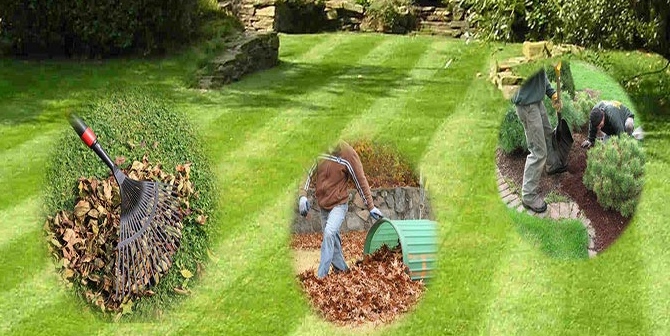 aking leaves and cleaning garden beds in early spring to improve curb appeal