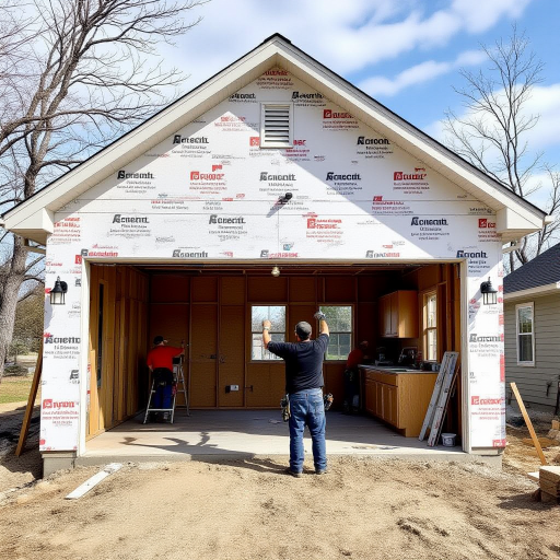 Garage under renovation being converted into a secondary unit or in-law suite in Kingston area