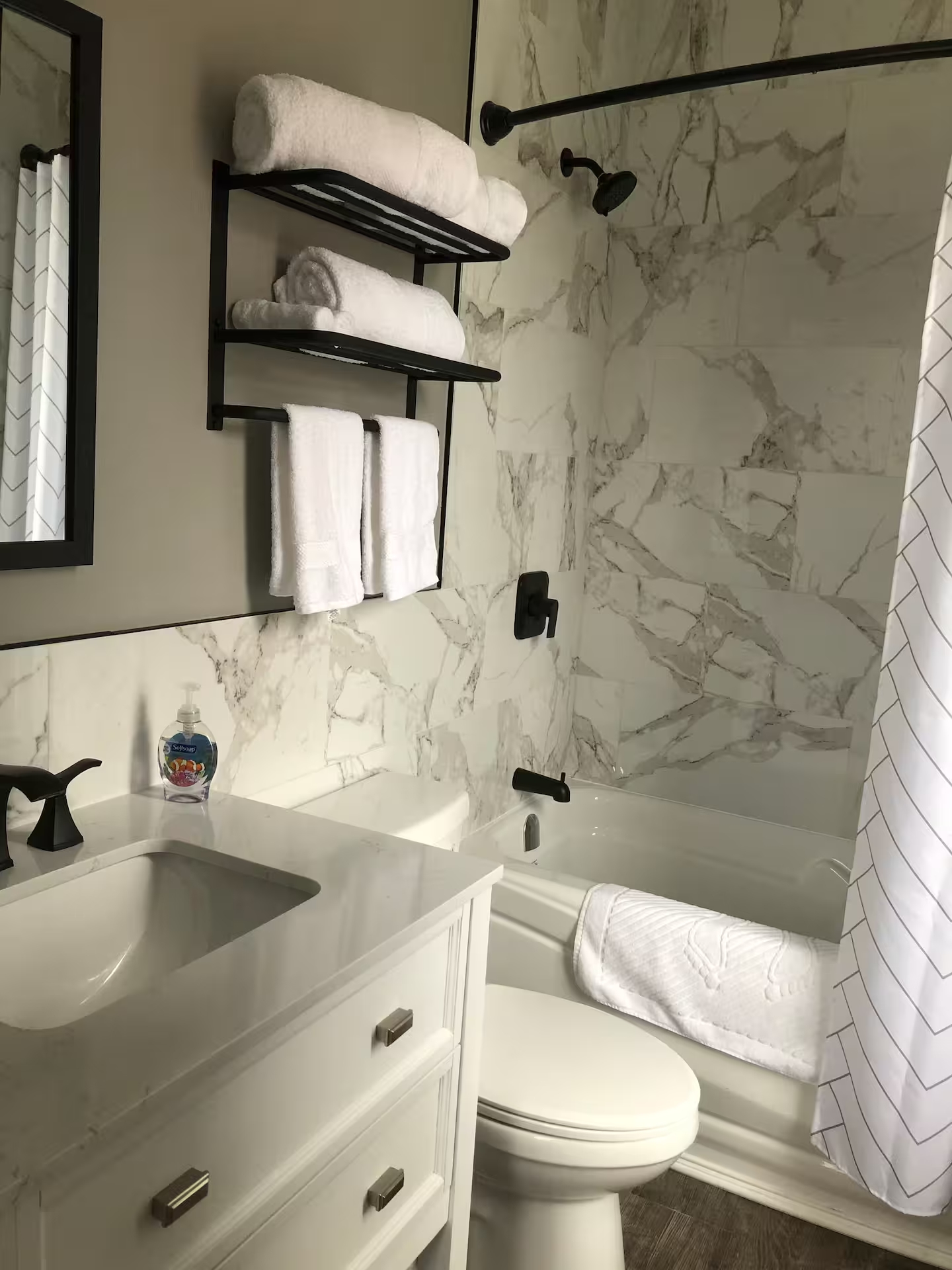 Modern renovated bathroom at 45 Chestnut Street in Kingston’s Fruit Belt neighbourhood