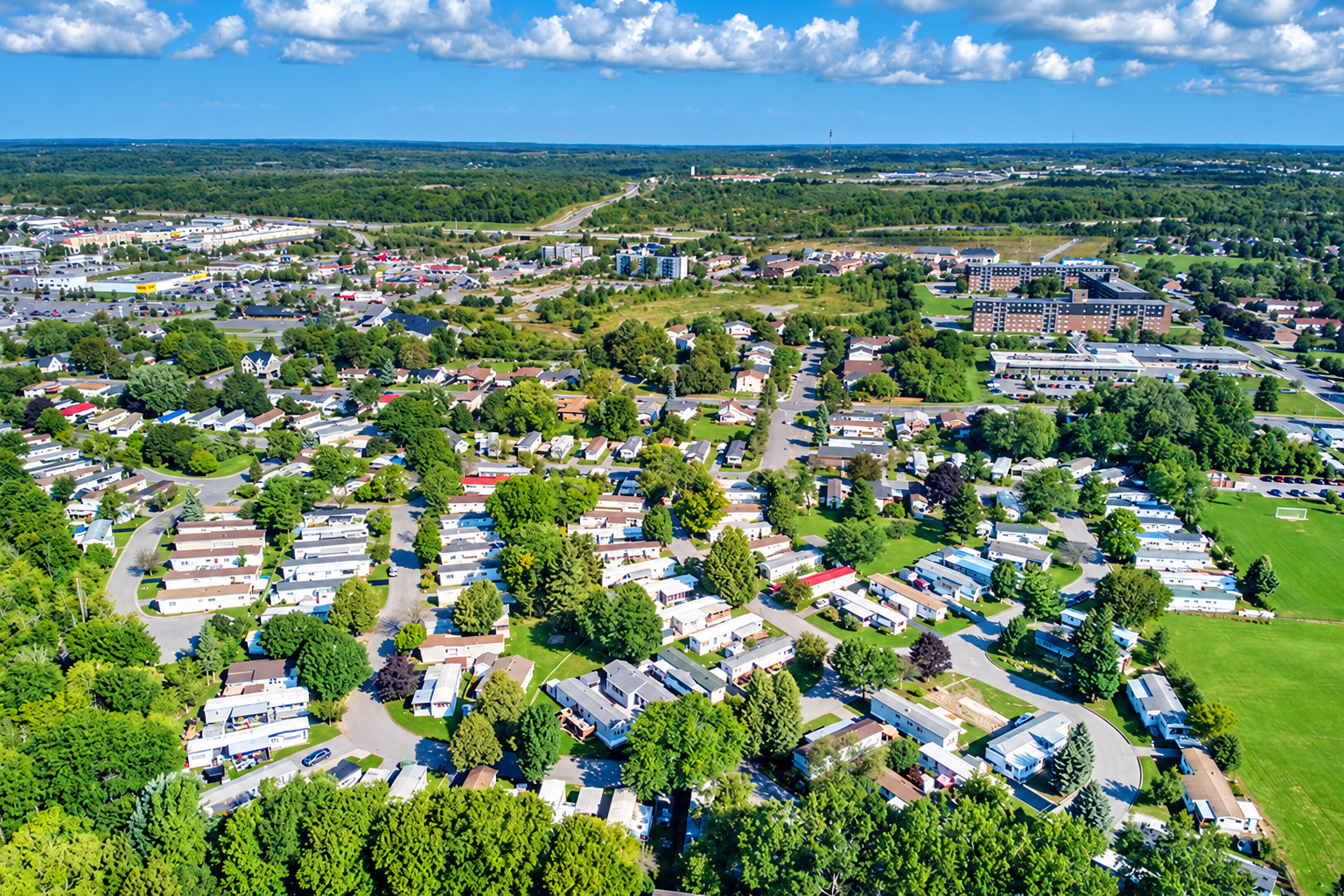 Worthington Park mobile homes community in Kingston, Ontario